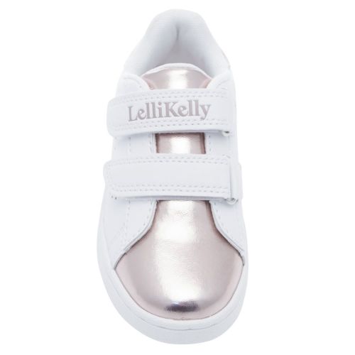 Girls White And Pink Marica Mirror Toe Trainers (24-33EUR) 25596 by Lelli Kelly from Hurleys