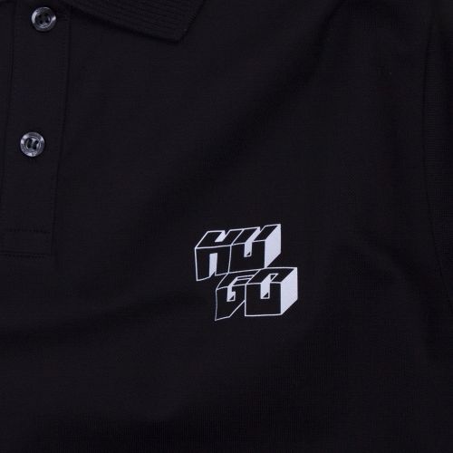 Mens Black Delion Logo Cube S/s Polo Shirt 56909 by HUGO from Hurleys