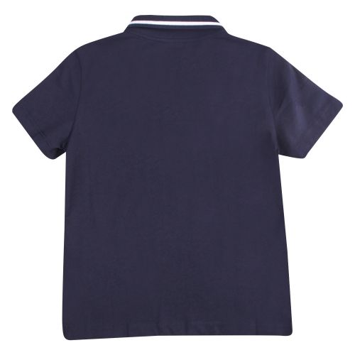 Boys Navy Tipped Logo S/s Polo Shirt 48157 by EA7 from Hurleys