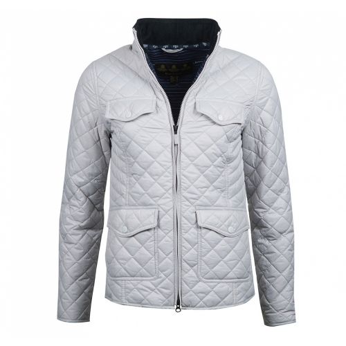Womens Ice White Sailboat Quilted Jacket 34538 by Barbour from Hurleys
