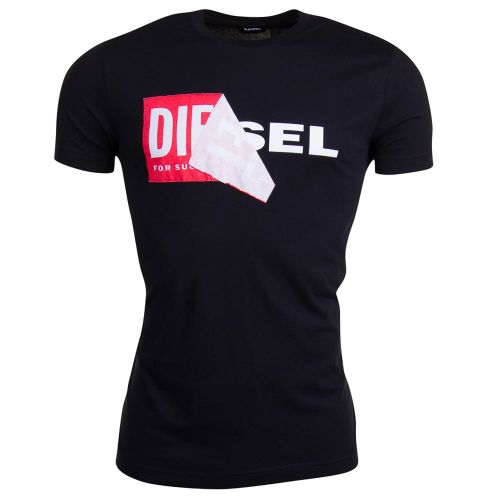 Mens Black T-Diego-QA S/s T Shirt 10571 by Diesel from Hurleys