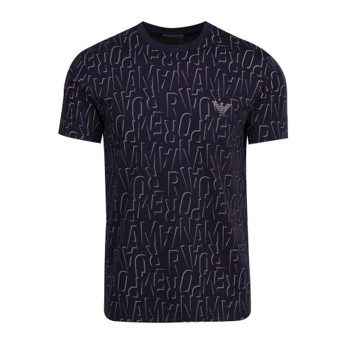 Mens Marine 3D Lettering S/s T Shirt 87242 by Emporio Armani Bodywear from Hurleys