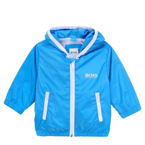 Toddler Bright Blue Branded Hooded Packaway Jacket 56027 by BOSS from Hurleys