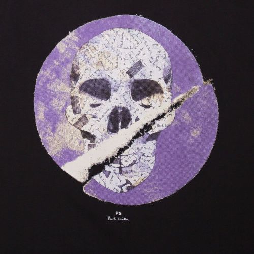 Mens Black Rip Skull Regular Fit S/s T Shirt 92648 by PS Paul Smith from Hurleys