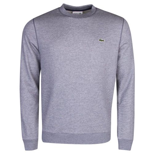 Mens Navy Fine Stripe Crew Sweat Top 23294 by Lacoste from Hurleys