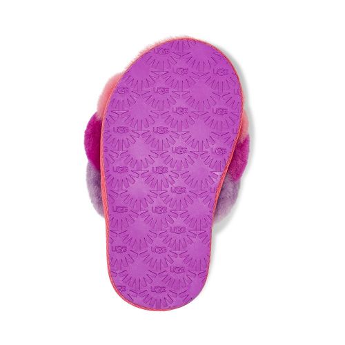 Toddler Pink/Purple Rainbow Fluff Yeah Slippers (5-11) 87445 by UGG from Hurleys