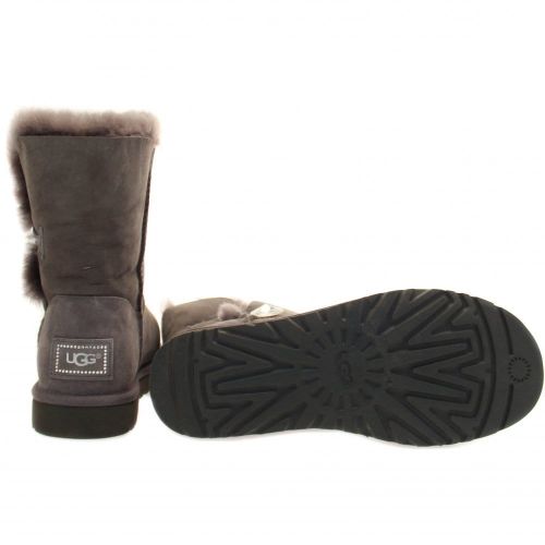 Womens Grey Bailey Button Bling Boots 66325 by UGG from Hurleys