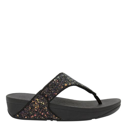 Womens Black Mix Lulu Glitter Toe-Thong Sandals 46895 by FitFlop from Hurleys