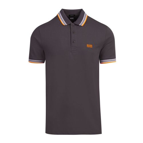 Athleisure Mens Dark Grey Paddy Regular Fit S/s Polo Shirt 73541 by BOSS from Hurleys