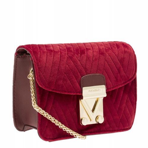 Womens Bordeaux Velvet Ghost Quilted Crossbody Bag 34839 by Valentino from Hurleys