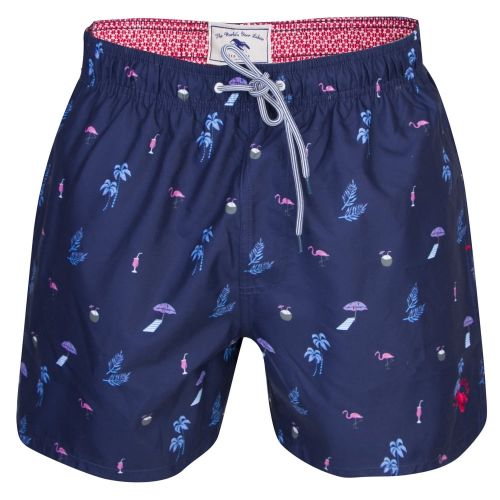 Mens Navy Gusty Printed Swim Shorts 23767 by Ted Baker from Hurleys