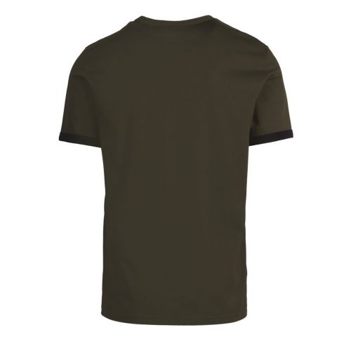 Mens Hunting Green Ringer S/s T Shirt 97646 by Fred Perry from Hurleys