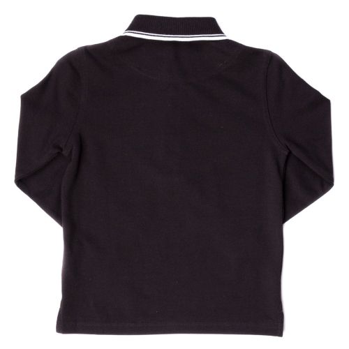 Boys Black Small Logo Tipped L/s Polo Shirt 65427 by BOSS from Hurleys