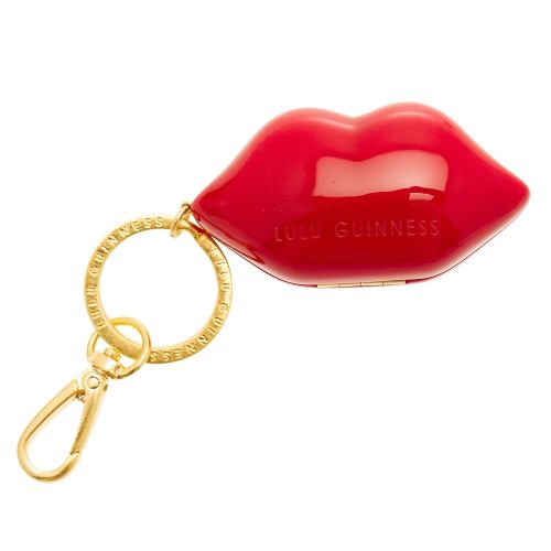 Womens Red Mini Perspex Lip Keyring 72741 by Lulu Guinness from Hurleys