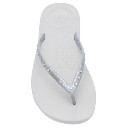 Womens Silver Iqushion Crystal Flip Flops 23851 by FitFlop from Hurleys