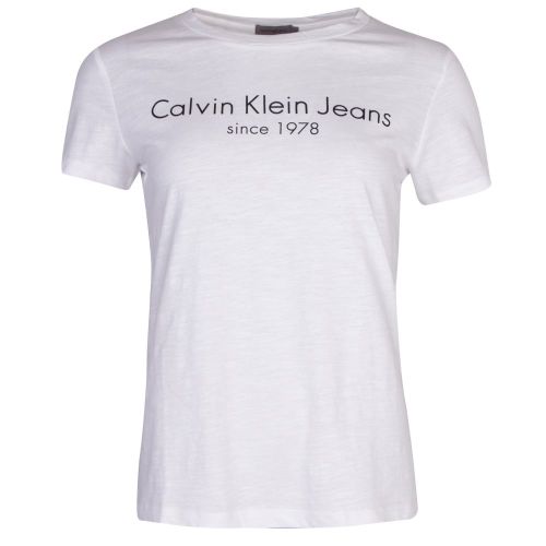Womens Bright White Tamar-49 S/s T Shirt 20603 by Calvin Klein from Hurleys