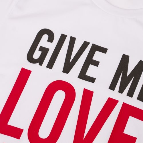 Mens Optical White Give Me Love Slim Fit S/s T Shirt 35212 by Love Moschino from Hurleys
