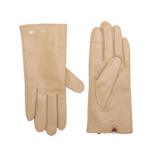 Womens Timeless Camel Essential Leather Gloves 98690 by Tommy Hilfiger from Hurleys