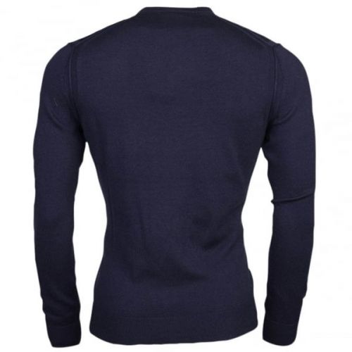 Mens Dark Blue Albonon Knitted Jumper 12997 by BOSS from Hurleys