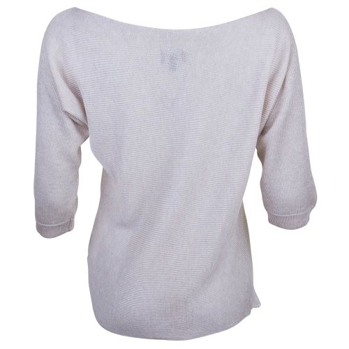 Womens Beige Ribbed Knitted Jumper 69791 by Armani Jeans from Hurleys