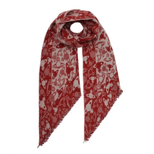 Womens Red Two Point Silhouette Orb Scarf 92990 by Vivienne Westwood from Hurleys