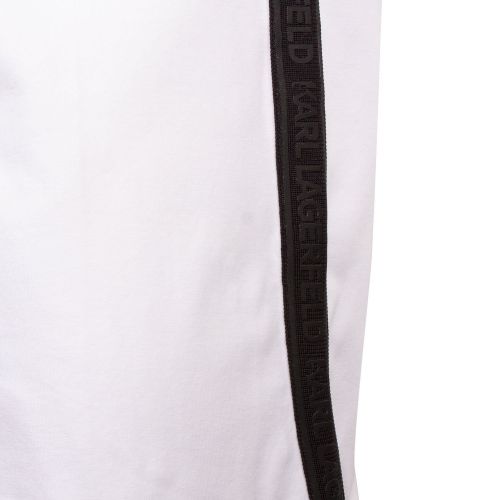 Mens White Ikonik Patch S/s Polo Shirt 76942 by Karl Lagerfeld from Hurleys
