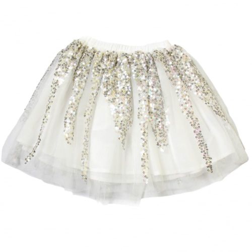 Girls White Sequin Skirt 44460 by Billieblush from Hurleys