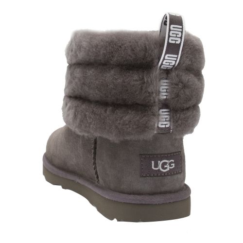 Kids Charcoal Fluff Mini Quilted Boots (3-5) 46418 by UGG from Hurleys