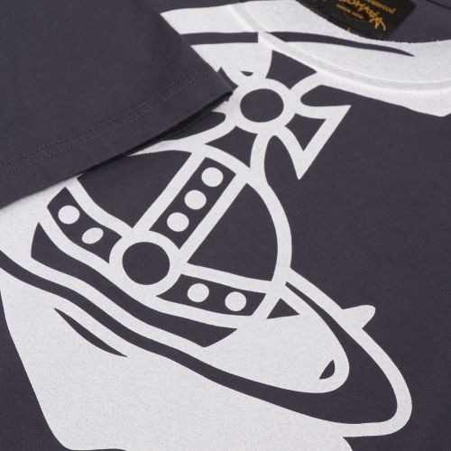 Anglomania Mens Anthracite Boxy Arm & Cutlass Logo S/s T Shirt 36385 by Vivienne Westwood from Hurleys