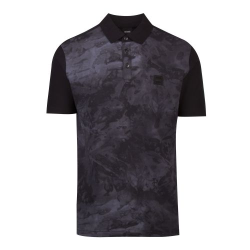 Casual Mens Black Paive Print S/s Polo Shirt 45103 by BOSS from Hurleys