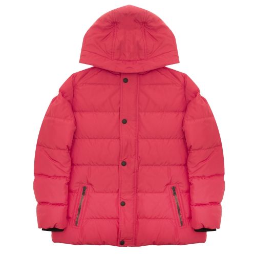 Boys Racing Red Singer Padded Hooded Coat 31539 by Belstaff from Hurleys