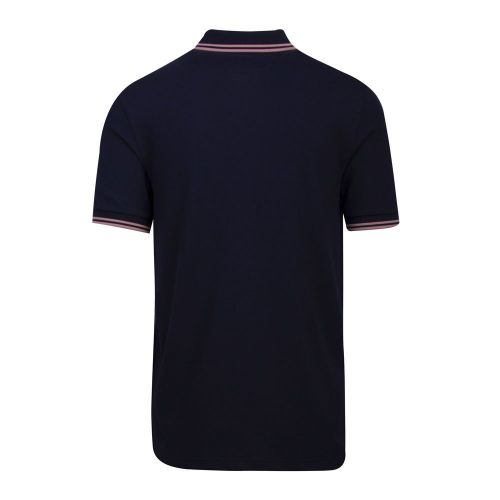 Mens Dark Carbon/Pink Twin Tipped S/s Polo Shirt 87932 by Fred Perry from Hurleys