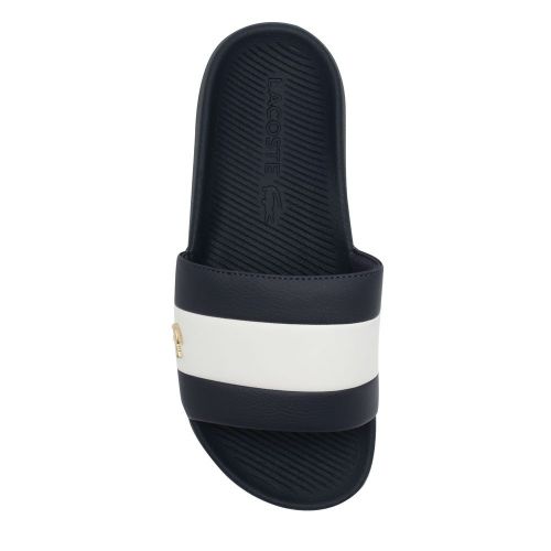 Mens Navy/White Croco Slide 120 89633 by Lacoste from Hurleys
