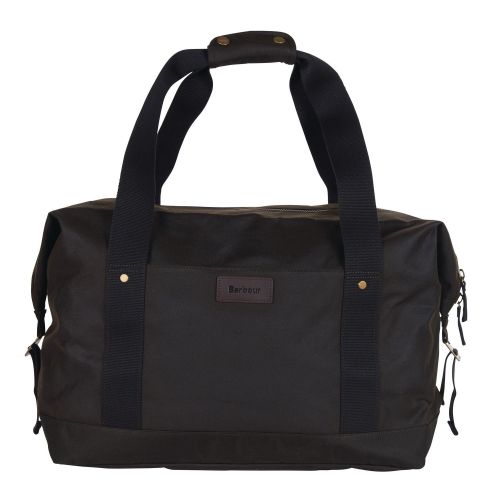 Mens Olive Essential Wax Holdall 97046 by Barbour from Hurleys
