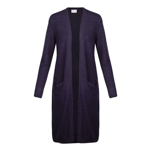 Womens Total Eclipse Melange Viril Long Knitted Cardigan 93199 by Vila from Hurleys