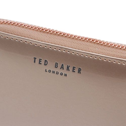 Womens Rose Gold Omarion Patent Small Zip Around Purse 23125 by Ted Baker from Hurleys