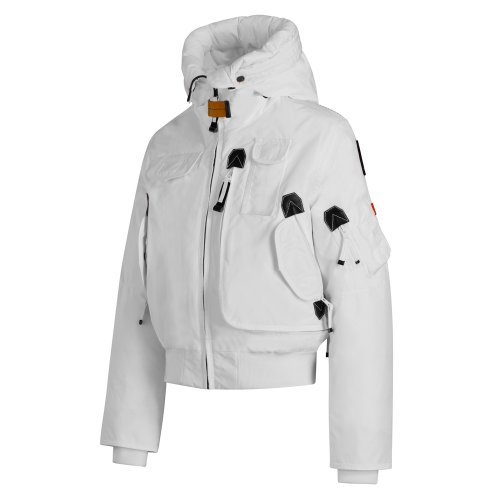 Girls Off White Gobi Base Hooded Jacket 80865 by Parajumpers from Hurleys