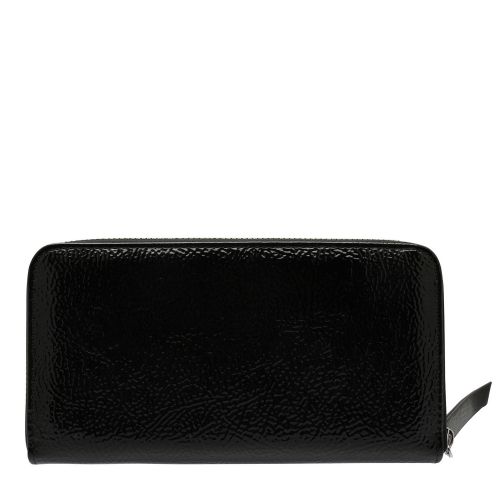Womens Black Branded High Shine Zip Around Purse 51125 by Versace Jeans Couture from Hurleys