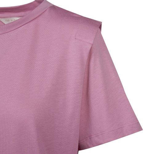 Womens Dusky Pink Klaaraa Padded Shoulder S/s T Shirt 89257 by Ted Baker from Hurleys