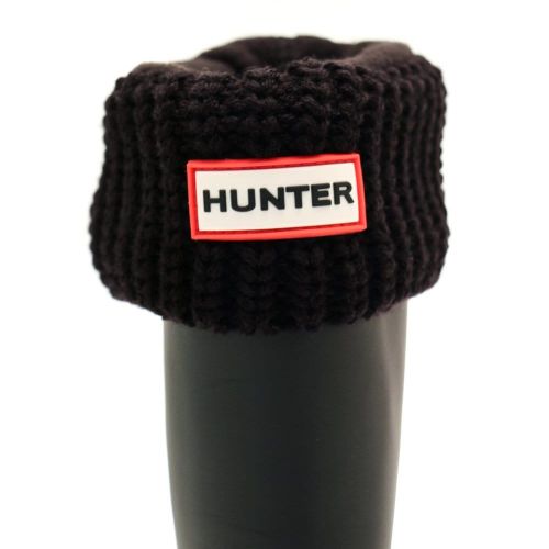 Kids Black Half Cardigan Wellington Socks (4-6 - 3-5) 24989 by Hunter from Hurleys