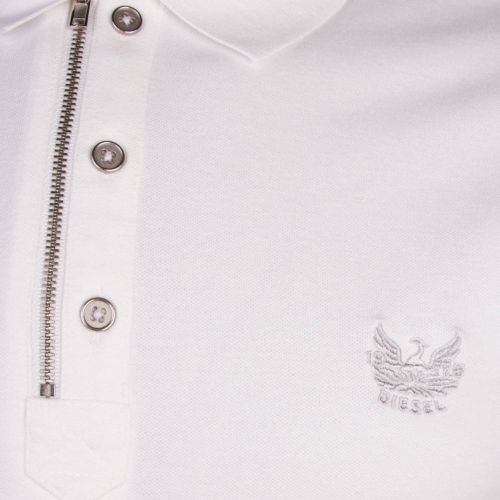 Mens White T-Kalar-Em S/s Polo Shirt 17801 by Diesel from Hurleys