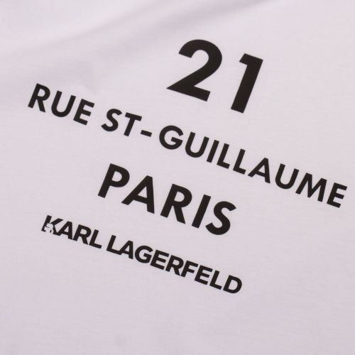 Mens White Rue St Guillaume S/s T Shirt 78142 by Karl Lagerfeld from Hurleys