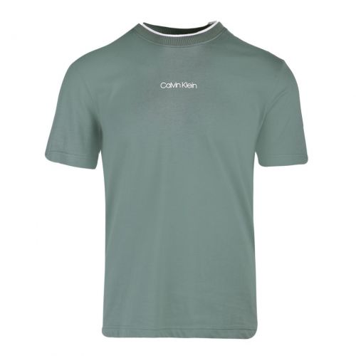 Mens Balsam Green Centre Logo S/s T Shirt 97375 by Calvin Klein from Hurleys