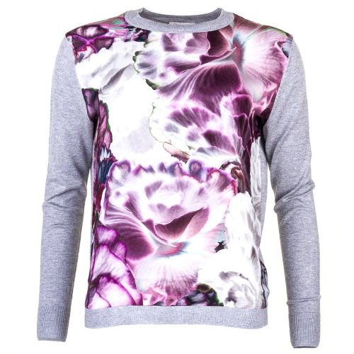 Womens Mid Grey Neaka Illuminated Bloom Knitted Jumper 70150 by Ted Baker from Hurleys