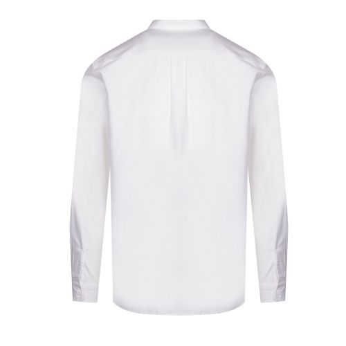 Mens White Grandad Collar L/s Shirt 47668 by Fred Perry from Hurleys
