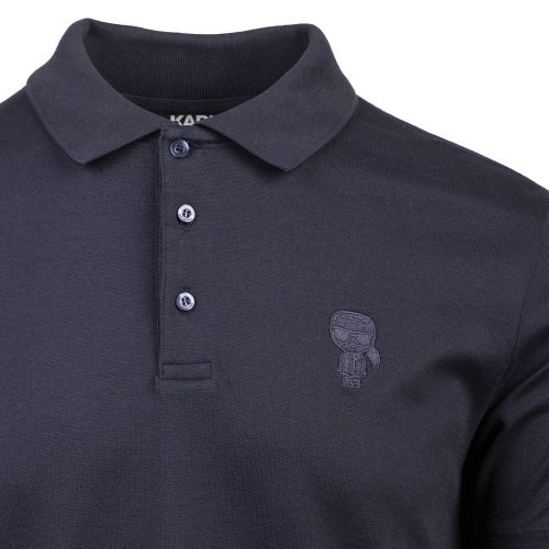 Mens Navy Logo Mini Man Pique S/s Polo Shirt 98965 by Karl Lagerfeld from Hurleys