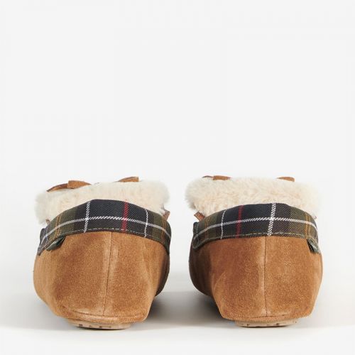 Womens Tan Suede Darcie Moccasin Slippers 102288 by Barbour from Hurleys