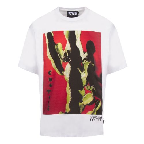 Mens White Collection Cactus Regular Fit S/s T Shirt 46783 by Versace Jeans Couture from Hurleys