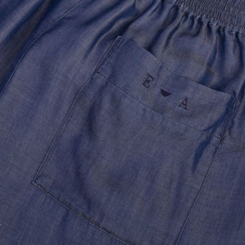 Womens Blue Chambray Trousers 86422 by Emporio Armani from Hurleys