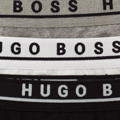 Mens Black, White & Grey 3 Pack Briefs 67249 by BOSS from Hurleys